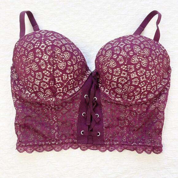 BUY 1 GET 1 FREE Victoria’s Secret Corset bra padded demi lace up balconette 34d - Picture 8 of 8